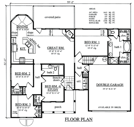 House Plan 79284 First Level Plan