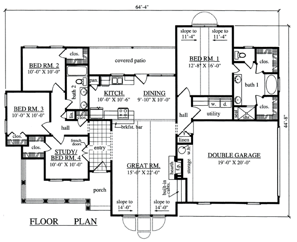 Country One-Story Level One of Plan 79285