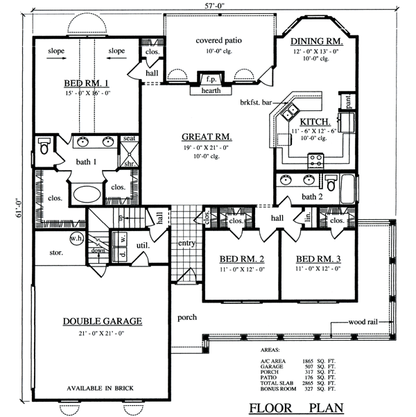 Country One-Story Level One of Plan 79286