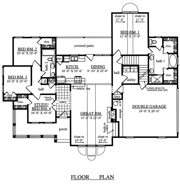 Country One-Story Level One of Plan 79292