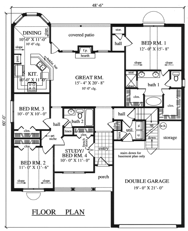 Country One-Story Level One of Plan 79293