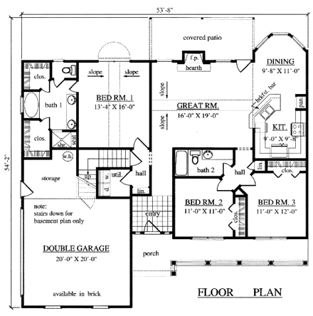 House Plan 79294 First Level Plan