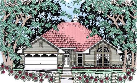 One-Story Traditional Elevation of Plan 79298