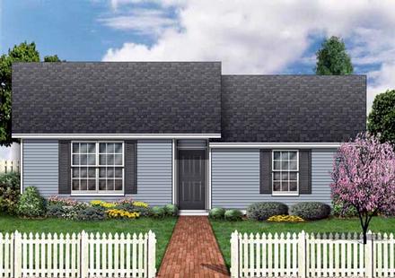 Colonial Country Elevation of Plan 79300