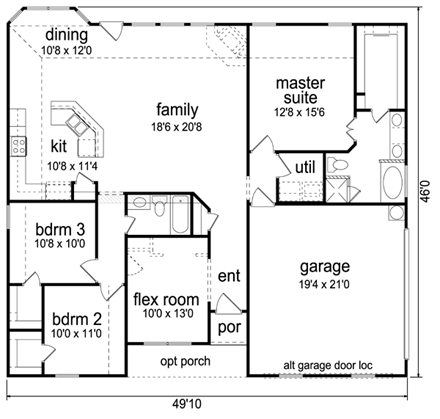 House Plan 79304 First Level Plan