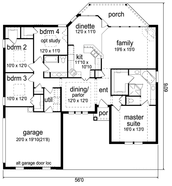 Craftsman Traditional Level One of Plan 79305