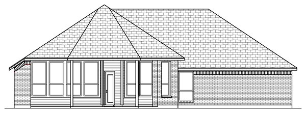 Craftsman Traditional Rear Elevation of Plan 79305