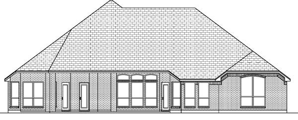 Traditional Rear Elevation of Plan 79315