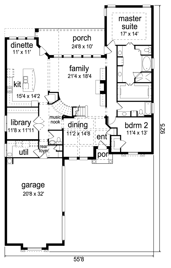 Mediterranean Traditional Level One of Plan 79333