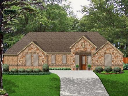 Ranch Traditional Elevation of Plan 79337