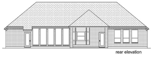 Ranch Traditional Rear Elevation of Plan 79337