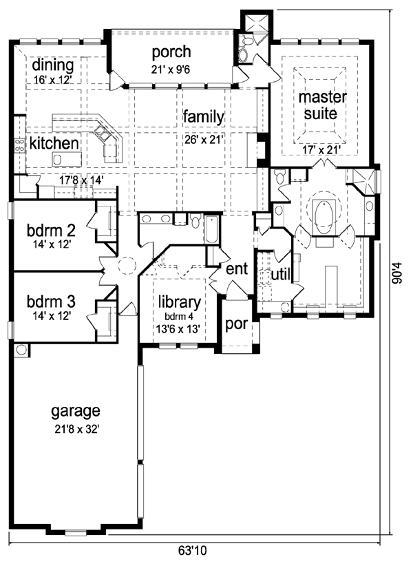 European Traditional Level One of Plan 79347