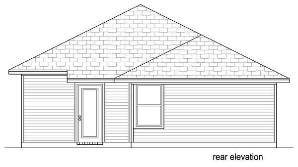 Country Traditional Rear Elevation of Plan 79349