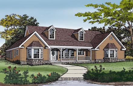 Cottage Country Farmhouse Southern Traditional Elevation of Plan 79512