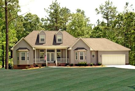 Country Farmhouse Southern Traditional Elevation of Plan 79518