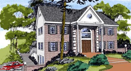 Colonial Traditional Elevation of Plan 79520