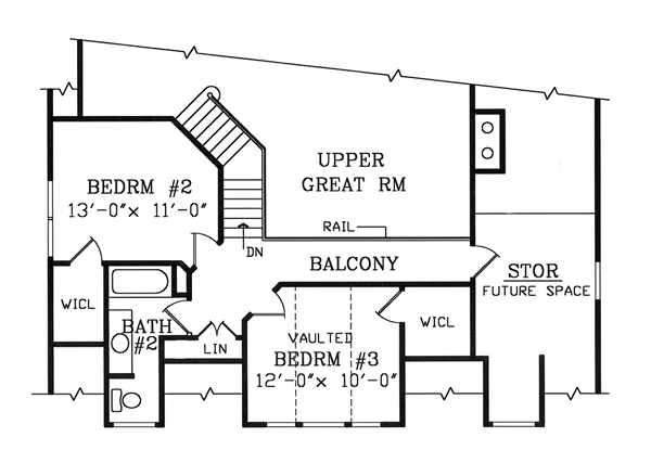 Coastal Country Farmhouse Southern Traditional Level Two of Plan 79521