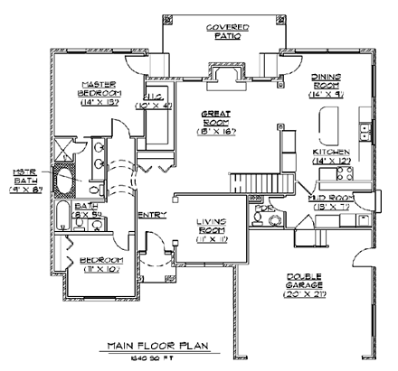 House Plan 79715 First Level Plan