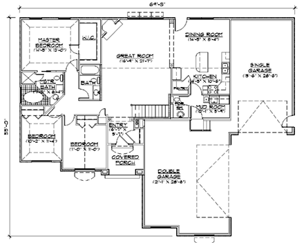 House Plan 79723 First Level Plan