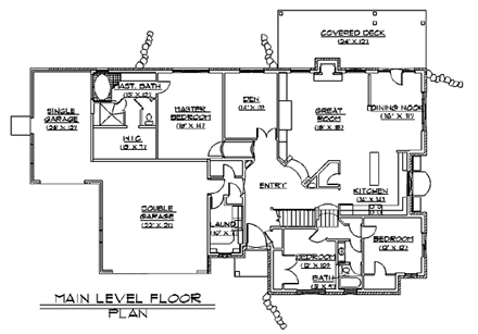 House Plan 79794 First Level Plan