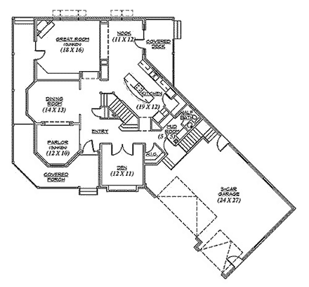 House Plan 79924 First Level Plan