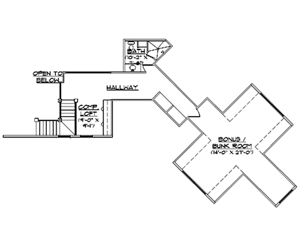 House Plan 79934 Second Level Plan