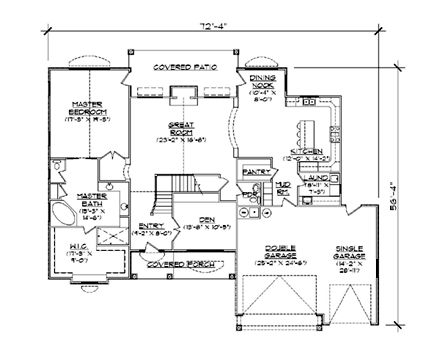 House Plan 79938 First Level Plan