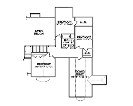 House Plan 79938 Second Level Plan