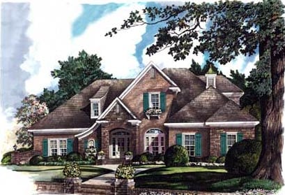 European Plan with 3531 Sq. Ft., 4 Bedrooms, 4 Bathrooms, 3 Car Garage Elevation