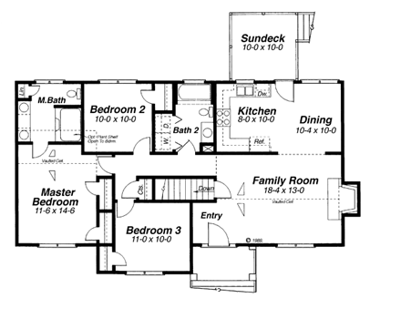House Plan 80105 First Level Plan