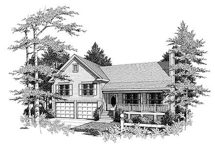 Country Elevation of Plan 80135