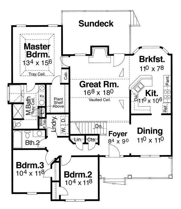 Cottage Level One of Plan 80136