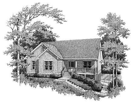 Cottage Elevation of Plan 80136