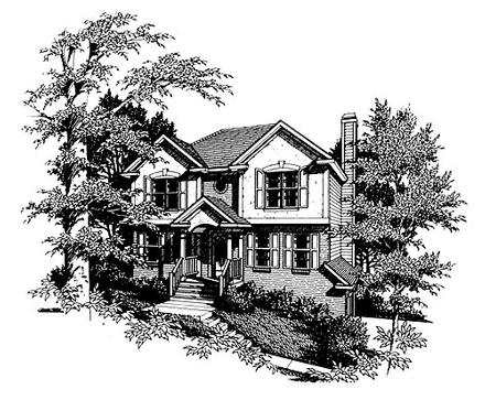 House Plan 80148 Elevation