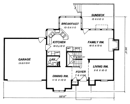 House Plan 80154 First Level Plan