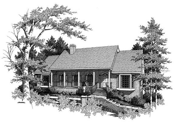 House Plan 80157 Elevation