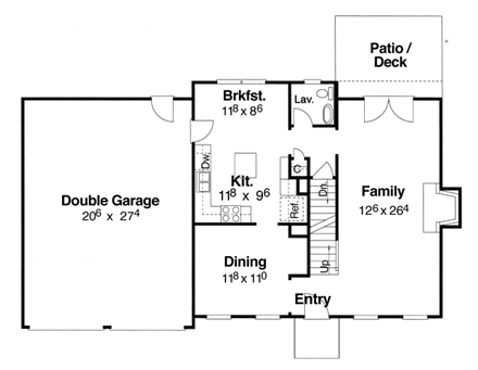 House Plan 80169 First Level Plan