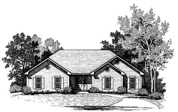 House Plan 80174 Elevation