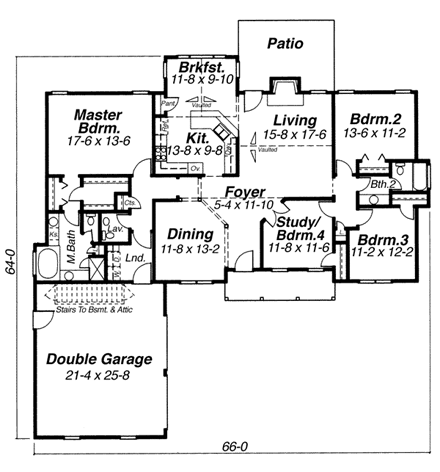 House Plan 80184 First Level Plan