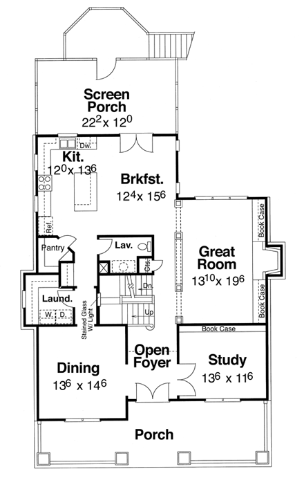 House Plan 80221 First Level Plan