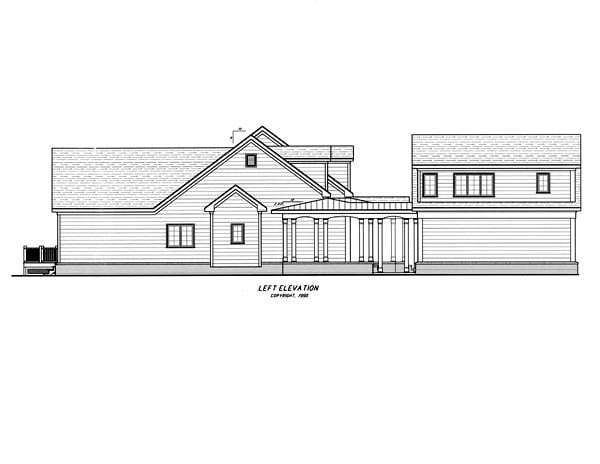 Farmhouse Plan with 2911 Sq. Ft., 4 Bedrooms, 4 Bathrooms, 2 Car Garage Picture 3