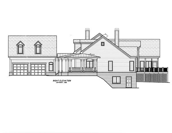 Farmhouse Plan with 2911 Sq. Ft., 4 Bedrooms, 4 Bathrooms, 2 Car Garage Picture 4