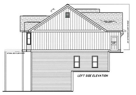Cottage Plan with 3012 Sq. Ft., 4 Bedrooms, 3 Bathrooms, 2 Car Garage Picture 2