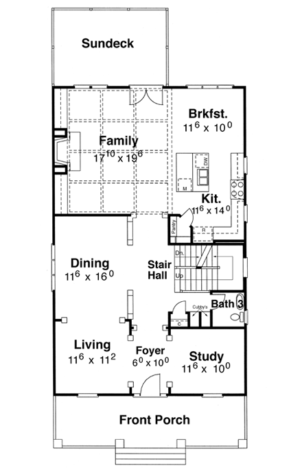 House Plan 80229 First Level Plan