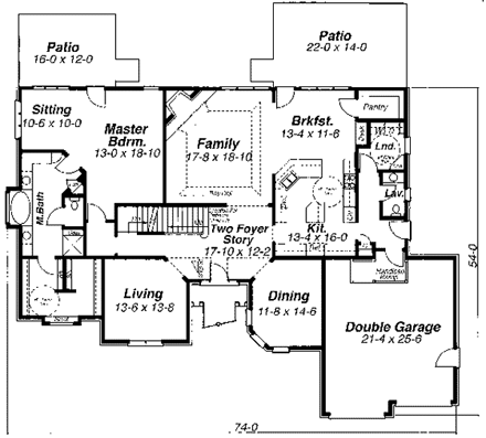 House Plan 80232 First Level Plan