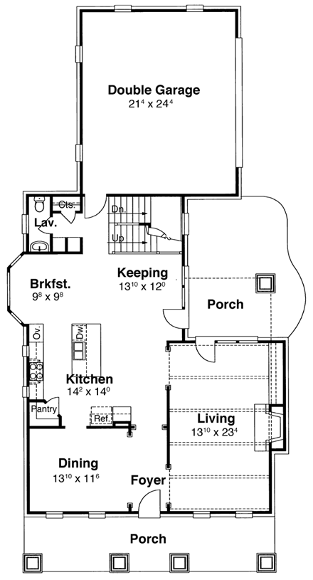 House Plan 80236 First Level Plan