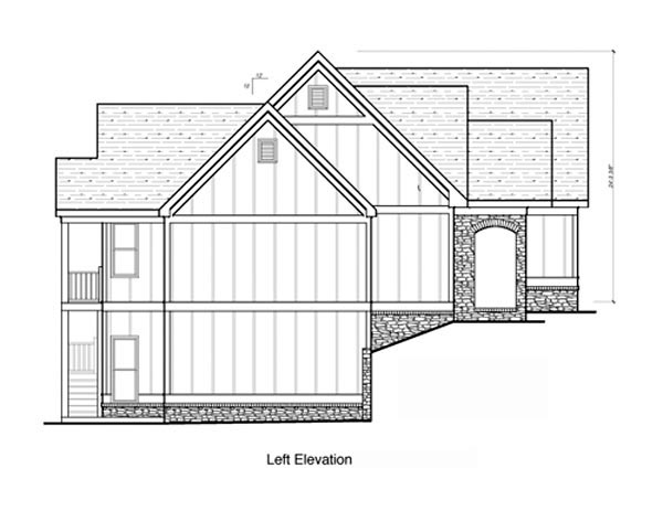 Craftsman Plan with 3231 Sq. Ft., 4 Bedrooms, 3 Bathrooms, 2 Car Garage Picture 2