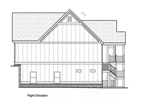 Craftsman Plan with 3231 Sq. Ft., 4 Bedrooms, 3 Bathrooms, 2 Car Garage Picture 3