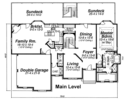 House Plan 80241 Second Level Plan