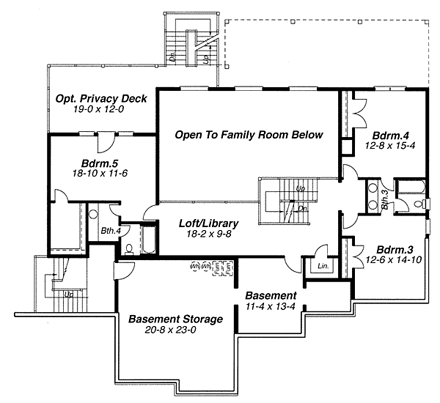 House Plan 80242 First Level Plan